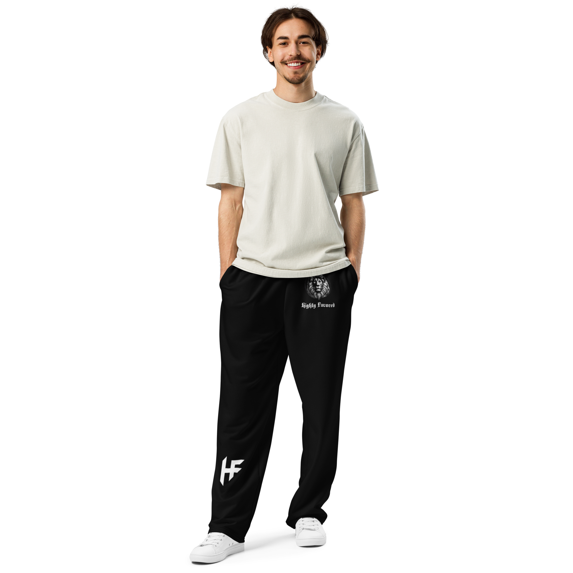 Highly Favored Unisex Fleece Joggers Black